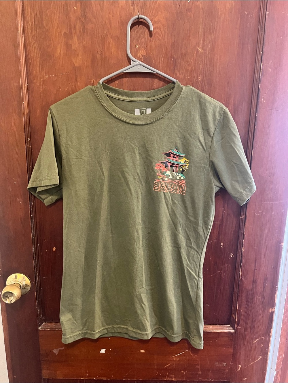Men's Olive Green 'Japan' Graphic Tee Size Small